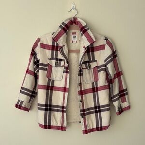 GAP Kids Plaid Jacket - Red and Cream
